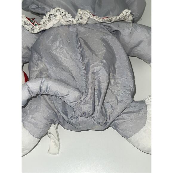 Fisher Price Puffalump Gray Christmas Mouse Candy Cane Plush 1987 Stuffed 12" - Picture 13 of 15